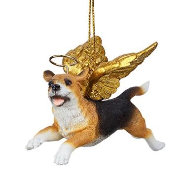 Imagem de Ornamentos de árvore de Natal - Honor The Pooch Beagle Holiday Angel Dog Ornamentos