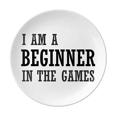 Imagem de Prato decorativo de porcelana para jantar I Am A Beginner In The Games