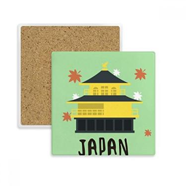 Imagem de Porta-copos japoneses locais para viagem, edifício, quadrado, porta-copos, suporte de subplaca, pedra isolante