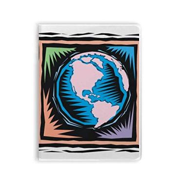 Imagem de Caderno de anotações Mysterious Blue Earth com elemento mexicano e capa macia