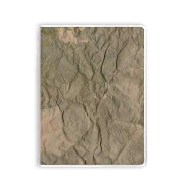 Imagem de Caderno de papel sujo, textura dobrada, capa de goma para caderno, diário de capa macia