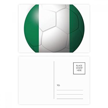Imagem de Cartão postal com bandeira nacional da Nigéria, conjunto de cartões postais de aniversário, cartão de agradecimento