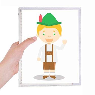 Imagem de Caderno de desenho da Alemanha marrom verde com folhas soltas diário recarregável