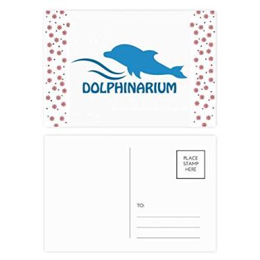 Imagem de Cartão postal com estampa de golfinho de natação, Natal, Natal, celebração, cartão postal Blessing