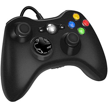 Imagem de Controle com Fio para console Xbox 360 E Pc Slim Joystick.
