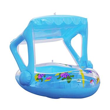 Imagem de Boia inflável para bebês, boias infláveis com para-sol, anel de piscina, brinquedo de água para crianças