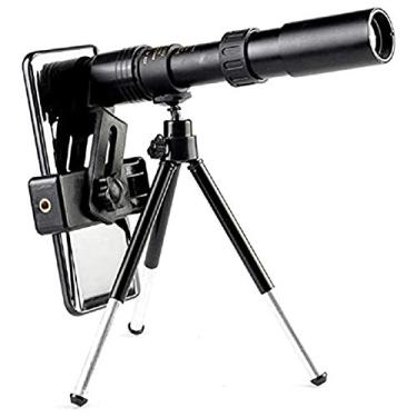 Imagem de 4K 10-300X40mm Super Telephoto Zoom Monocular Telescope, Waterproof Monocular com suporte para smartphone e tripé - para observação de pássaros/camping/viagens/caminhadas (com tripé e clipe)