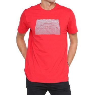 Imagem de Camiseta Oakley Block Graphic Masculina Vermelho
