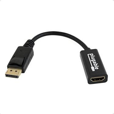 Imagem de Plugable Adaptador passivo DisplayPort para HDMI, sem driver, compatível com sistemas Windows e Linux e exibe até 4K UHD 3840x2160@30Hz