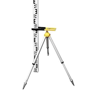 Imagem de NeGoBok Mini tripé ajustável de 46 cm-60 cm total de estação prisma clipe braçadeira suporte retrátil mini mastro suporte de torre suporte de régua de torre