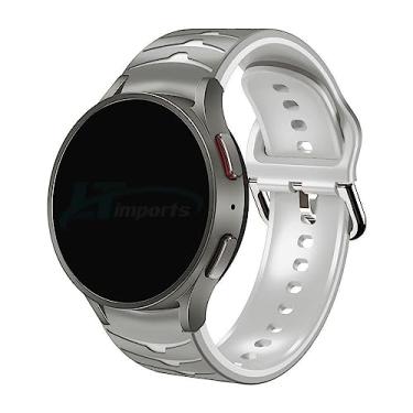 Imagem de Pulseira Borracha Curve LTIMPORTS compatível com Galaxy Watch 7/6/6 Classic/5/5 Pro/4/4 Classic e Galaxy Watch FE (20mm) (Cinza)