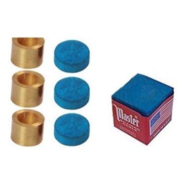 Imagem de 1 Giz 3 Solas Master 3 Virolas Para Taco Sinuca Bilha