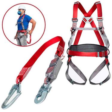 Imagem de Cinto de Segurança Paraquedista 4 Pontos CP 1201 com Talabarte em Fita Absorvedora CP 2201 CAMPER