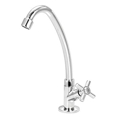 Imagem de Torneira Bica Móvel Cozinha Abs Cromado Slim Mesa 1/4 V Cor:Prateado