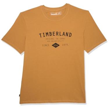 Imagem de Timberland Camisetas e camisetas masculinas TFO SS Workwear Label, Bota de trigo, GG