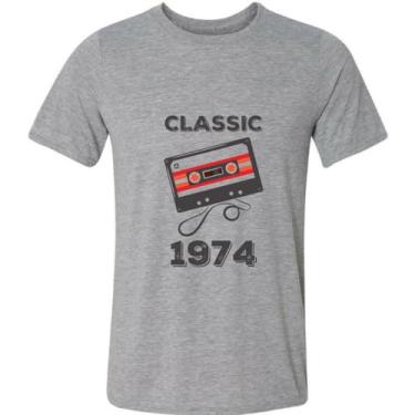 Imagem de Camiseta Classic 1974 Fita Aniversário Cinquenta 50 Anos