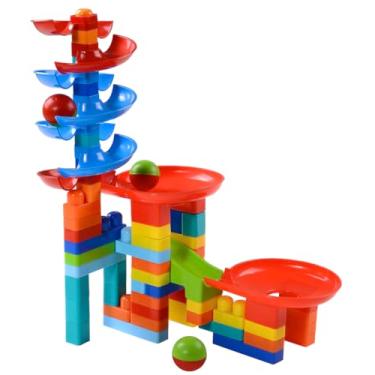 Imagem de Tobobola da Blocolândia da Dismat - Brinquedo com Rampa em Espiral e Funis, Desenvolve Habilidades Motoras e Concentração, Colorido e Fácil de Montar