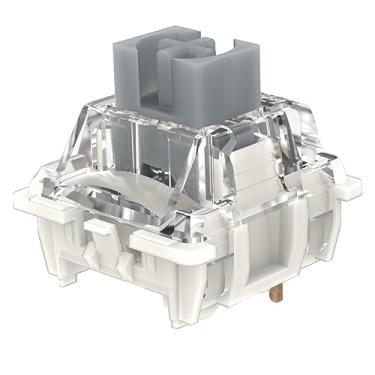 Imagem de DRAOZA Interruptores Gateron G Silver Pro 3.0 de 3 pinos pré-lubrificados RGB SMD lineares para teclado mecânico MX Gaming (G Pro 3.0, prata, 36 peças)