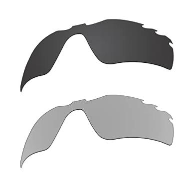 Imagem de EZReplace Lentes de reposição para óculos de sol Oakley Radar Path ventilados (lentes polarizadas) – Serve para armação ventilada Oakley Radar Path (preto carbono + prata metálica)