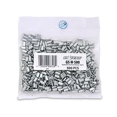 Imagem de Hi-Seas Capas de alumínio para crimpagem Grand Slam, 1,2 mm, pacote com 500 peças