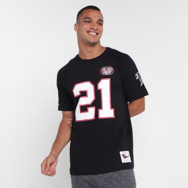 Imagem de Camiseta Mitchell & Ness Raglan Atlanta Falcons Masculina-Masculino