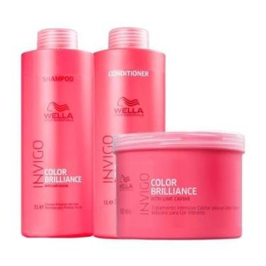Imagem de Kit Wella Professionals Invigo Color Brilliance Profissional - Shampoo e Condicionador e Máscara-Unissex