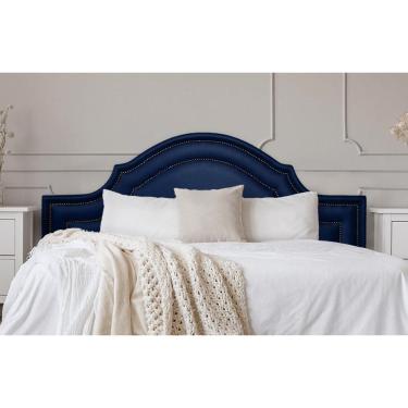 Imagem de Cabeceira Queen Provençal Dupla 160x60 Courino Azul - Fumê