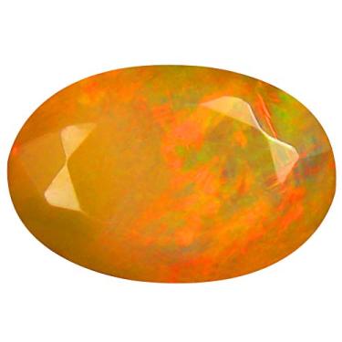 Imagem de 2,42 ct AAA+ Qualidade da pedra preciosa corte oval (12 x 8 mm) opala arco-íris não aquecida genuína e extraída da pedra preciosa solta da Terra