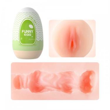 Imagem de Masturbador Masculino Formato Vagina, Boca ou Ânus Em Cyberskin - Funny Egg (Verde)