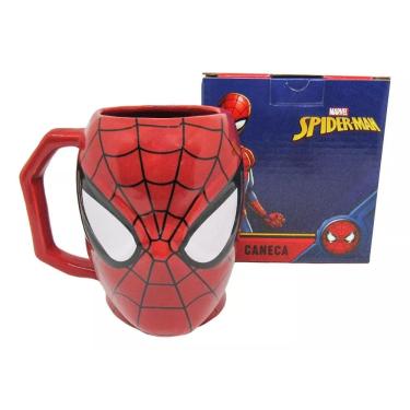 Imagem de Caneca Homem Aranha 3d Porcelana 450ml Oficial Marvel