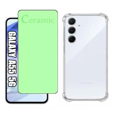 Imagem de Kit Capa Capinha Anti Impacto + Película Ceramica 9D Para Samsung Galaxy A55 5g