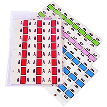 Imagem de Doctor Stuff - Alphabet Letters for File Folders, 1 pack each A-Z plus Mc on Ringbook Sheets, 6480 Labels, NO Binder or Indexes, Safeguard 514 - SGAM Series Compatible Alpha Stickers, 15/16" x 1-5/8