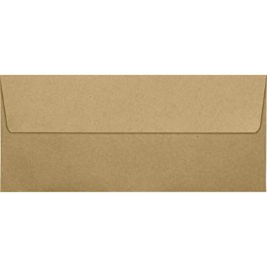 Imagem de Envelopes de aba quadrada LUXPaper #10 em 22 kg. Saco de compras, envelopes de negócios impressos para letras corporativas e documentos legais com destaque e impressão, pacote com 50, tamanho da embalagem 4 1/8 x 9 1/2 (marrom)