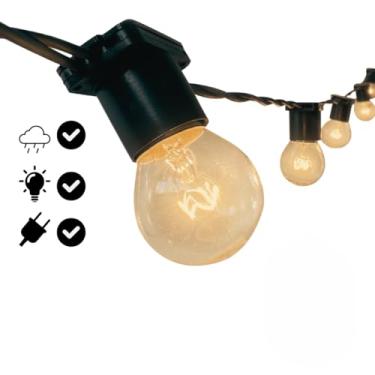 Imagem de Varal de Luzes 30m Externo Lâmpada Amarelo Transparente (220, Volts)