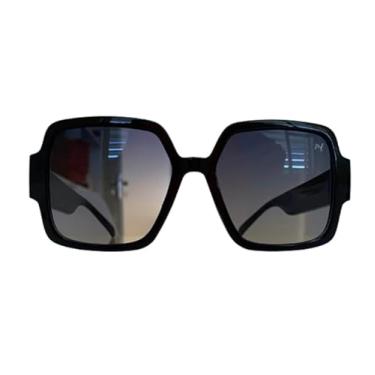 Imagem de Óculos Feminino De Sol Violeta Com Case Antiqueda Proteção UVA E UVB (Preto)