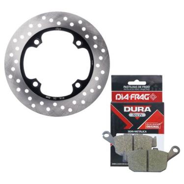 Imagem de Disco de Freio Traseiro Cb 300 Sem Abs 2009-2015 + Pastilhas Diafrag (