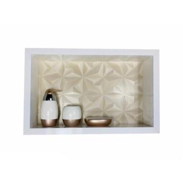 Imagem de Nicho Banheiro Porcelanato box 30x50x11 Borda De Alumínio. - Belo Nich
