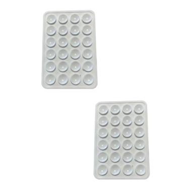 Imagem de Genérico Kit de Ventosas Adesivas para Celular - 2 Unidades: Branca e/ou Transparente - Suporte para Fixar em Superfícies Lisas (Vidro, Espelho)
