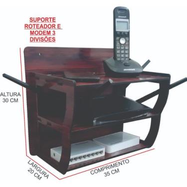 Imagem de Suporte Organizador Parede Multi Uso Roteador Modem Internet - Arte co