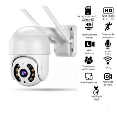 Imagem de Câmera IP Robot Controle PTZ WIFI Onvif Full HD 2MP 1080P IP64 Resiste