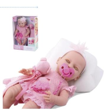 Imagem de Boneca reborn bebe menina realista bonequinha que fecha olhos moveis r