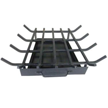 Imagem de Grelha C/ Gaveta De Canto Para Lareira Ferro Preto 44x32x32 Cm - KUHL