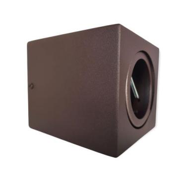 Imagem de Plafon Spot Sobrepor Ar70 Quadrado Pergolado S/ Led Gu10 Marrom - Bela