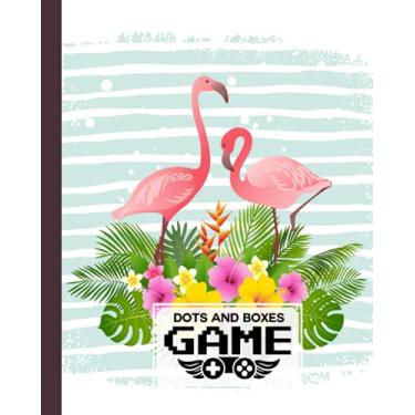 Imagem de Dots And Boxes Game: Premium Flamingos Cover Dots And Boxes Game, A Classic Strategy Game - Large and Small Playing Squares, 120 Pages, size 8" x 10" by Benedikt Seitz