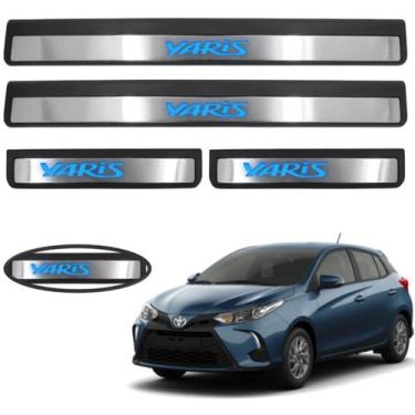 Imagem de Soleira Yaris Hatch e Yaris Sedan Led Azul 2018 2019 2020 2021 - Zapos