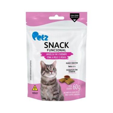 Imagem de Snack Petz Funcional Cuidado com a Pele e Pelos para Gatos 60g
