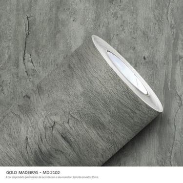 Imagem de Papel de Parede Adesivo Lavavél Gold Vinil Madeira Demolicao 1,00 X 0,