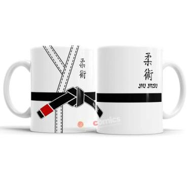 Imagem de Caneca Kimono Jiu Jitsu Faixa Preta - Elicomics
