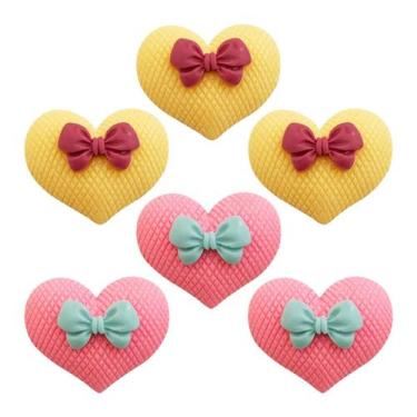 Imagem de Charms Apliques para Decoração Coração (6 Un) - Redelease
