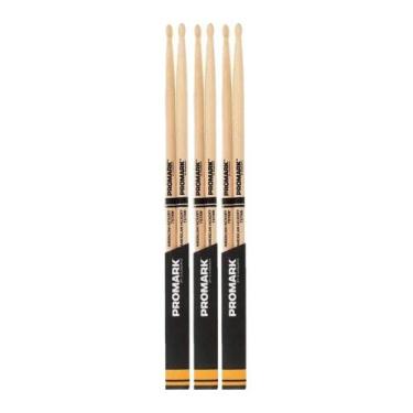 Imagem de 3 Pares Baqueta Pro Mark 7AW Hickory